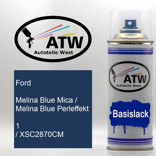 Ford, Melina Blue Mica / Melina Blue Perleffekt, 1 / XSC2870CM: 400ml Sprühdose, von ATW Autoteile West.
